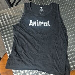 Animal Black Tank Top